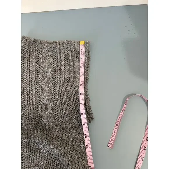 Country Surburban vintage hand knit sweater vest grey womens M - Picture 6 of 7